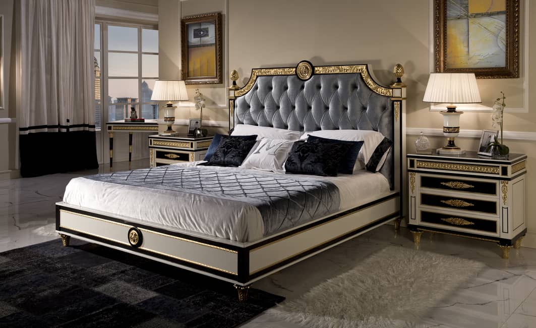 bộ giường tủ cổ điển mariner - thổ cẩm decor