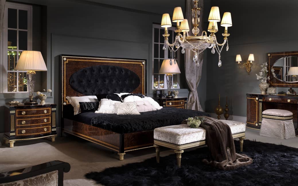 combo giường tủ tân cổ điển mariner tinh tế, đẳng cấp - thổ cẩm decor