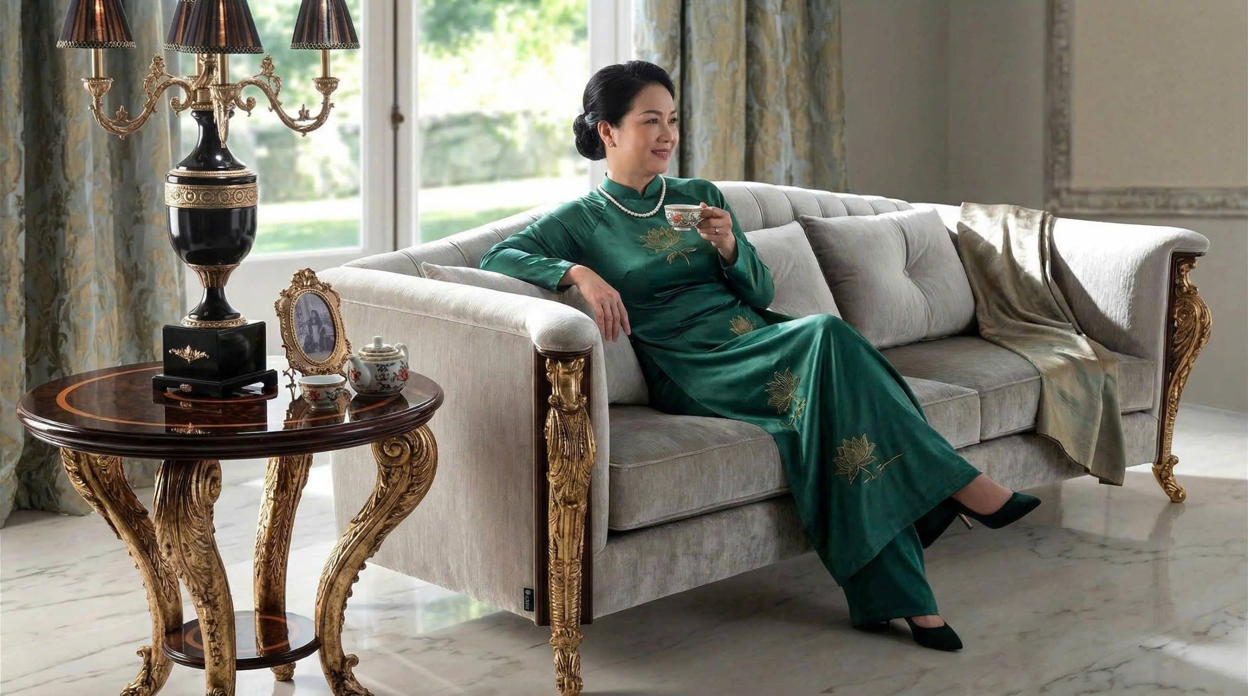 hình ảnh nội thất phòng khách đẹp, sang trọng, được mua nhiều tại thổ cẩm decor 42 cầu am