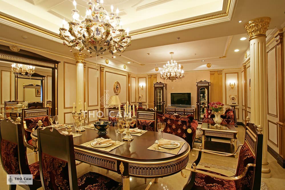 nội thất phòng khách 40m2 dành cho villa, penhouse