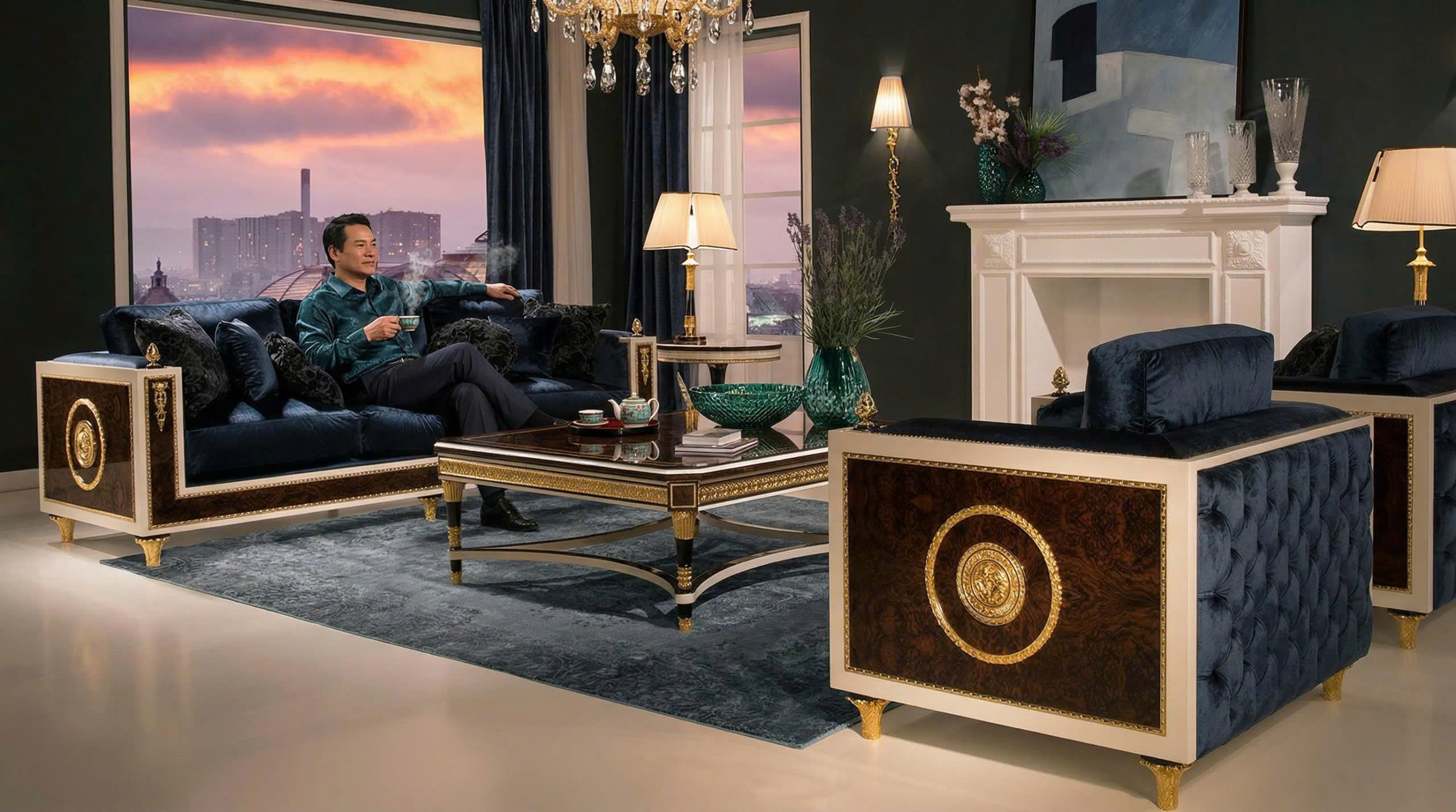 thổ cẩm decor Thi công nội thất gỗ óc chó trọn gói chuyên nghiệp