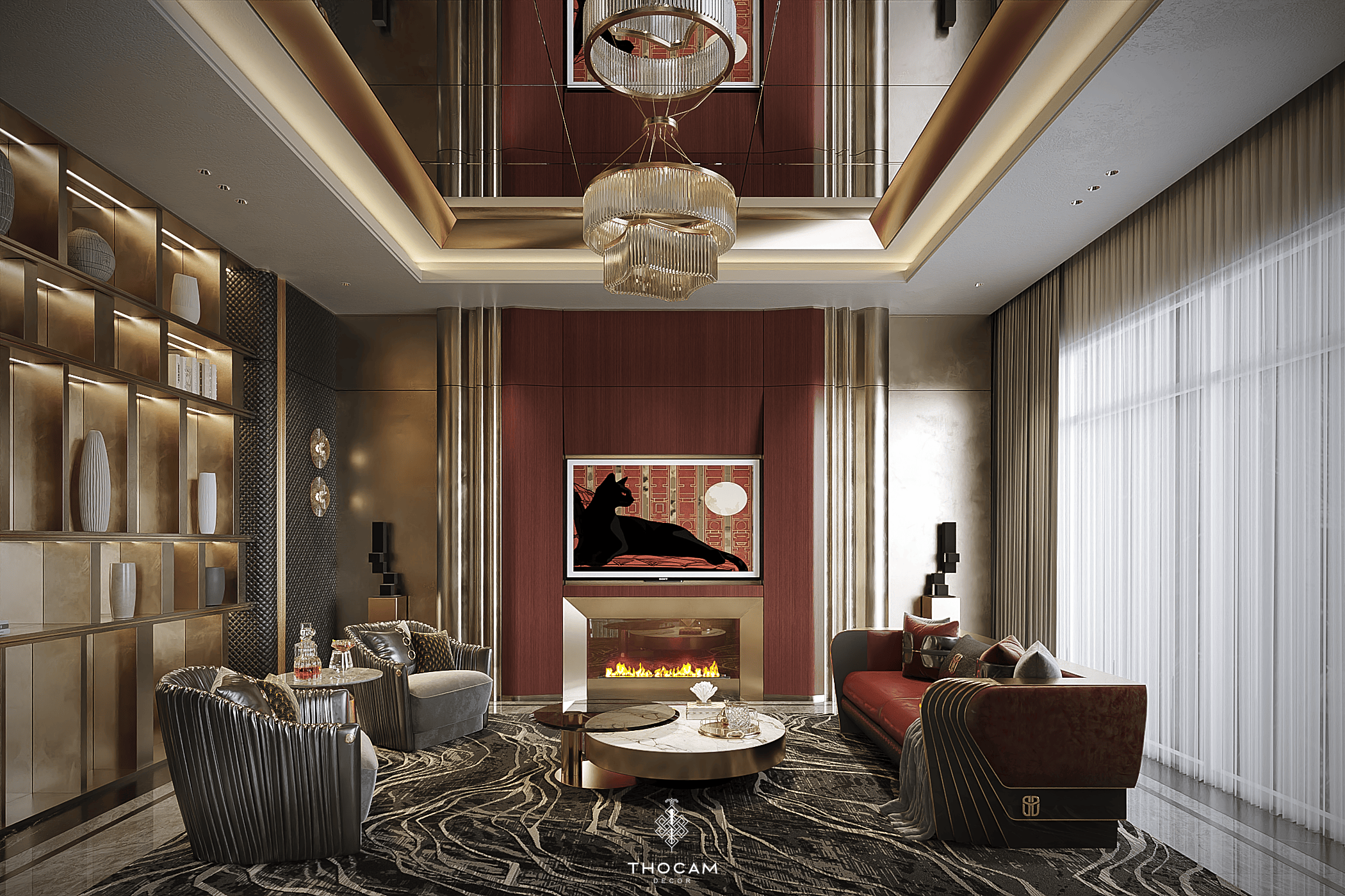 thiết kế nội thất phòng khách đẹp xu hướng năm 2026 tại thổ cẩm decor