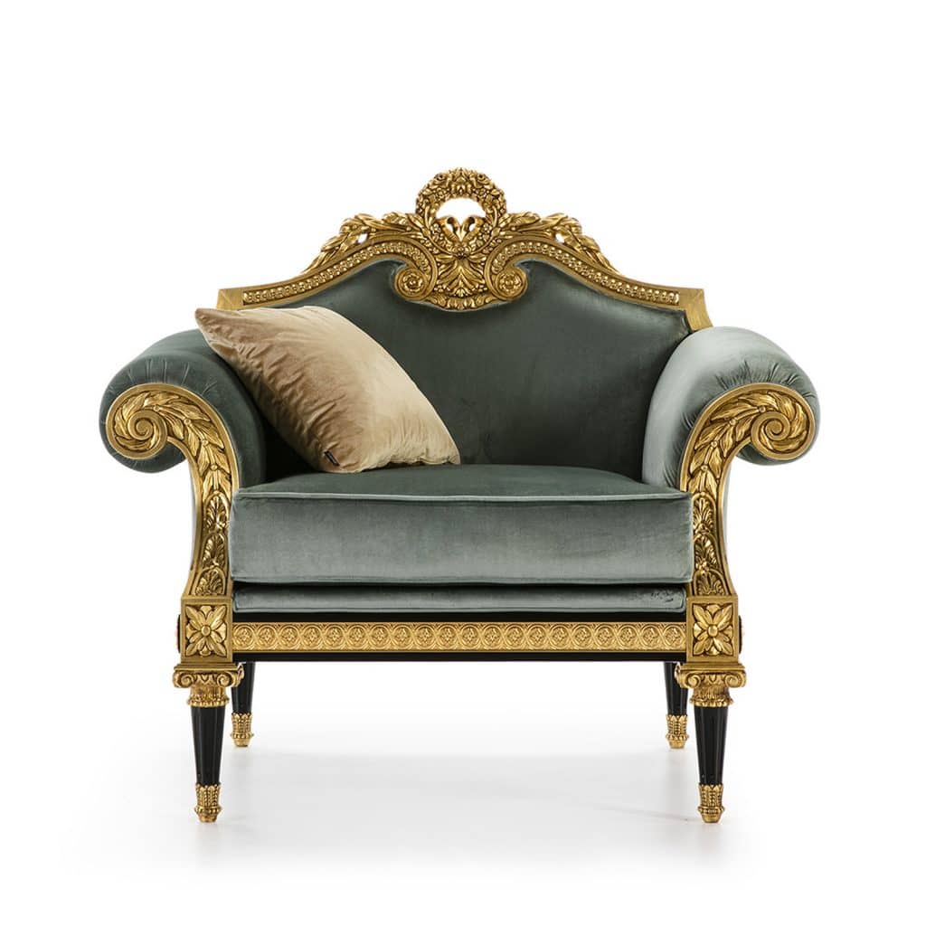 sofa đơn tân cổ điển mariner sang trọng - thổ cẩm decor