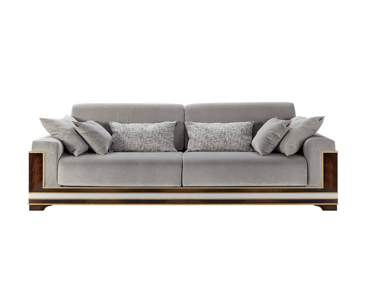 sofa gỗ tân cổ điển mariner sang chảnh - thổ cẩm decor