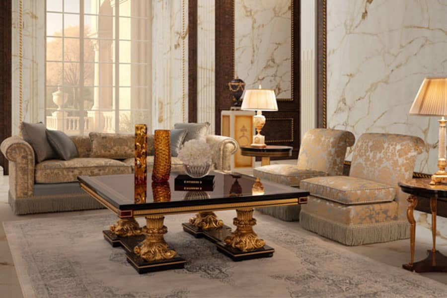 sofa góc sang trọng, tinh tế do thổ cẩm decor tổng thầu nội thất