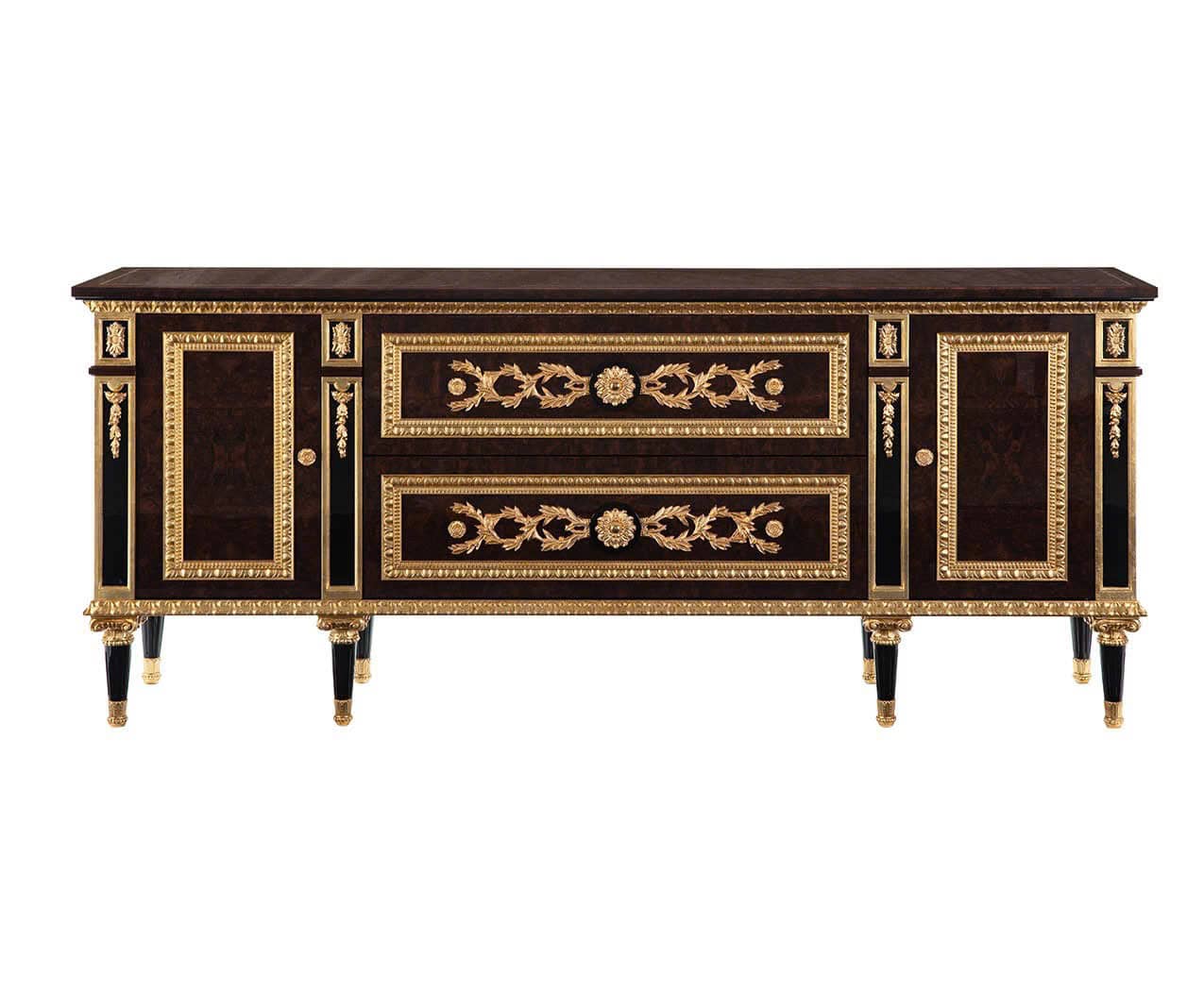 kệ tivi phòng khách tân cổ điển - thổ cẩm decor