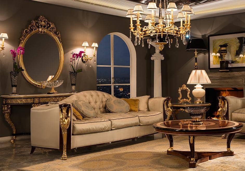 Phòng Khách Chung Cư Tân Cổ Điển Sang Trọng Chuẩn Luxury đẳng cấp