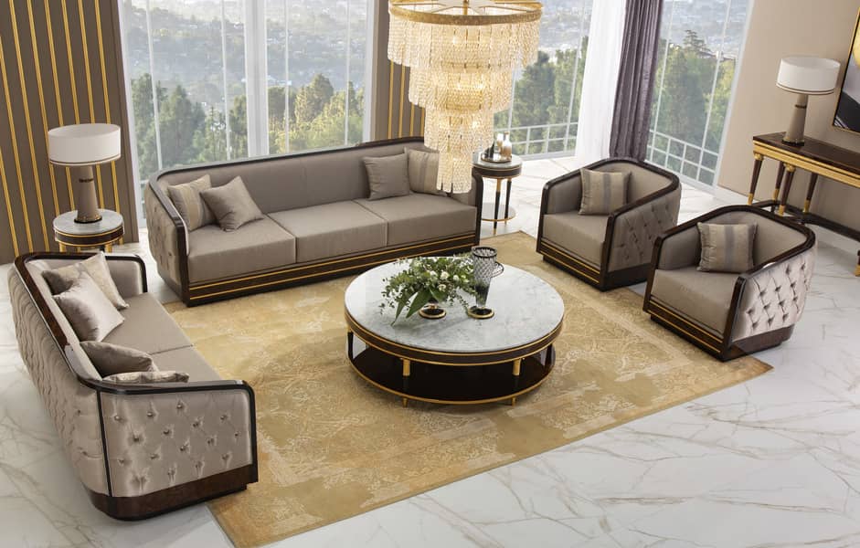 Phòng Khách Chung Cư Tân Cổ Điển tinh tế, sang trọng - thổ cẩm decor