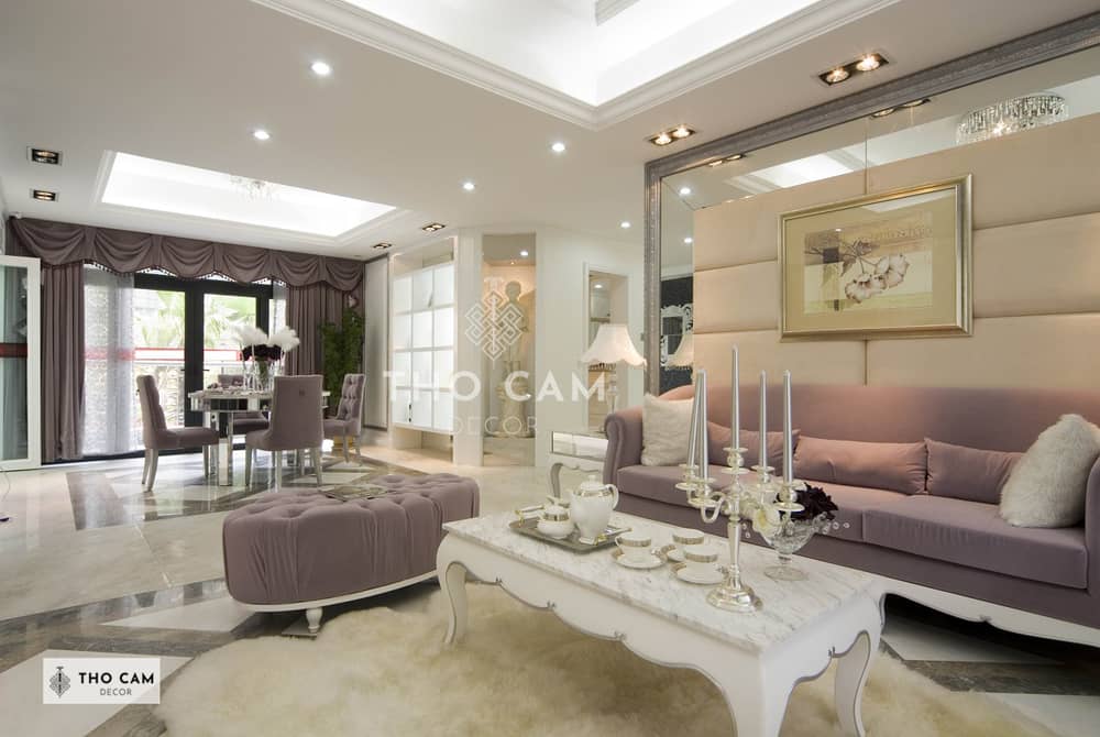 Báo giá thi công nội thất biệt thự luxury ở thổ cẩm decor