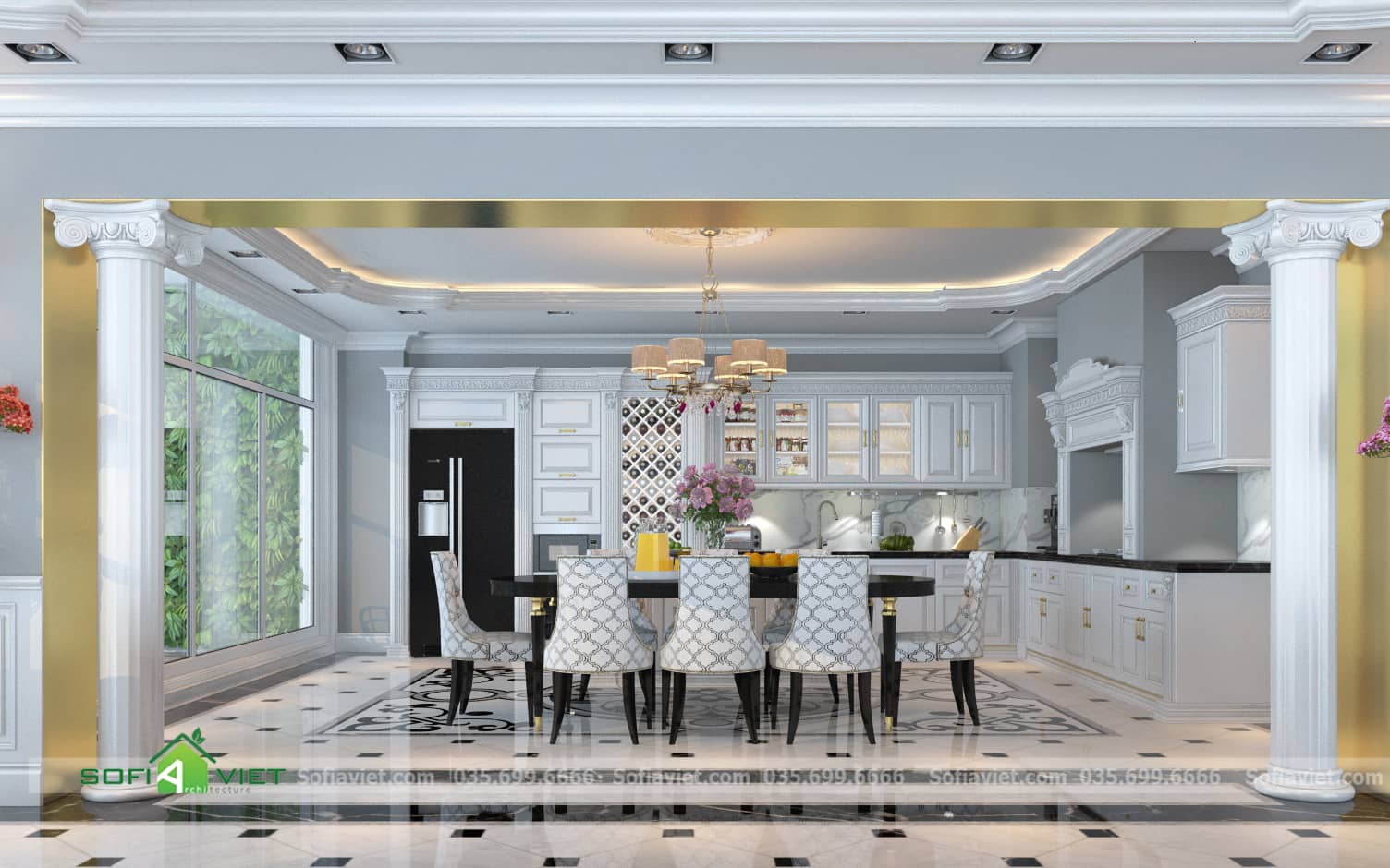 giá thi công nội thất tân cổ điển tại Thổ Cẩm Decor 42 cầu am