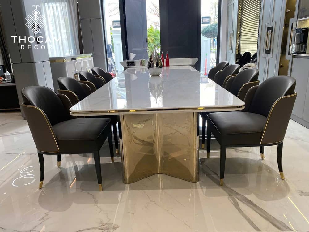 thiết kế nội thất biệt thự hiện đại phòng ăn