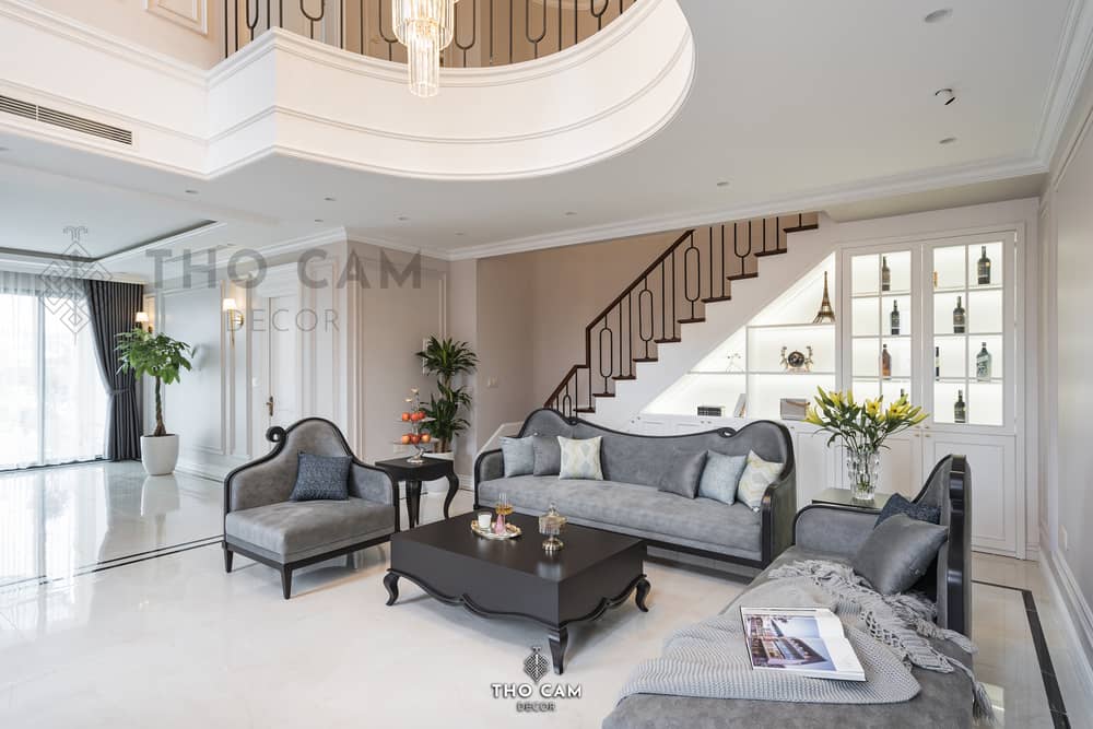Mẫu thiết kế nội thất biệt thự villa nghỉ dưỡng thổ cẩm decor
