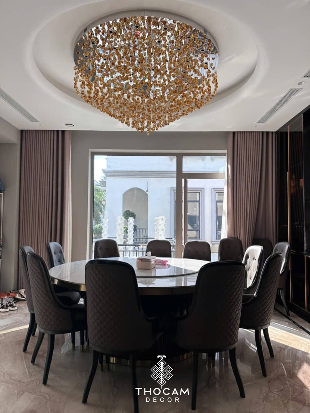 Thiết kế nội thất biệt thự tân cổ điển phòng ăn